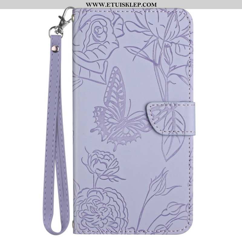 Etui Folio do Sony Xperia 5 IV Motyle Z Smyczą